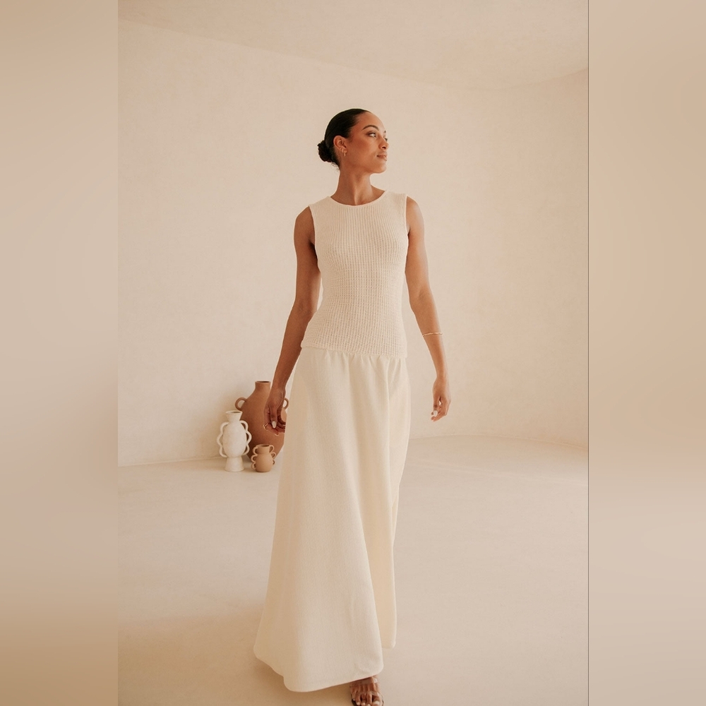 Sabo Skirt Cream Maxi Dress - Picture 2 of 12